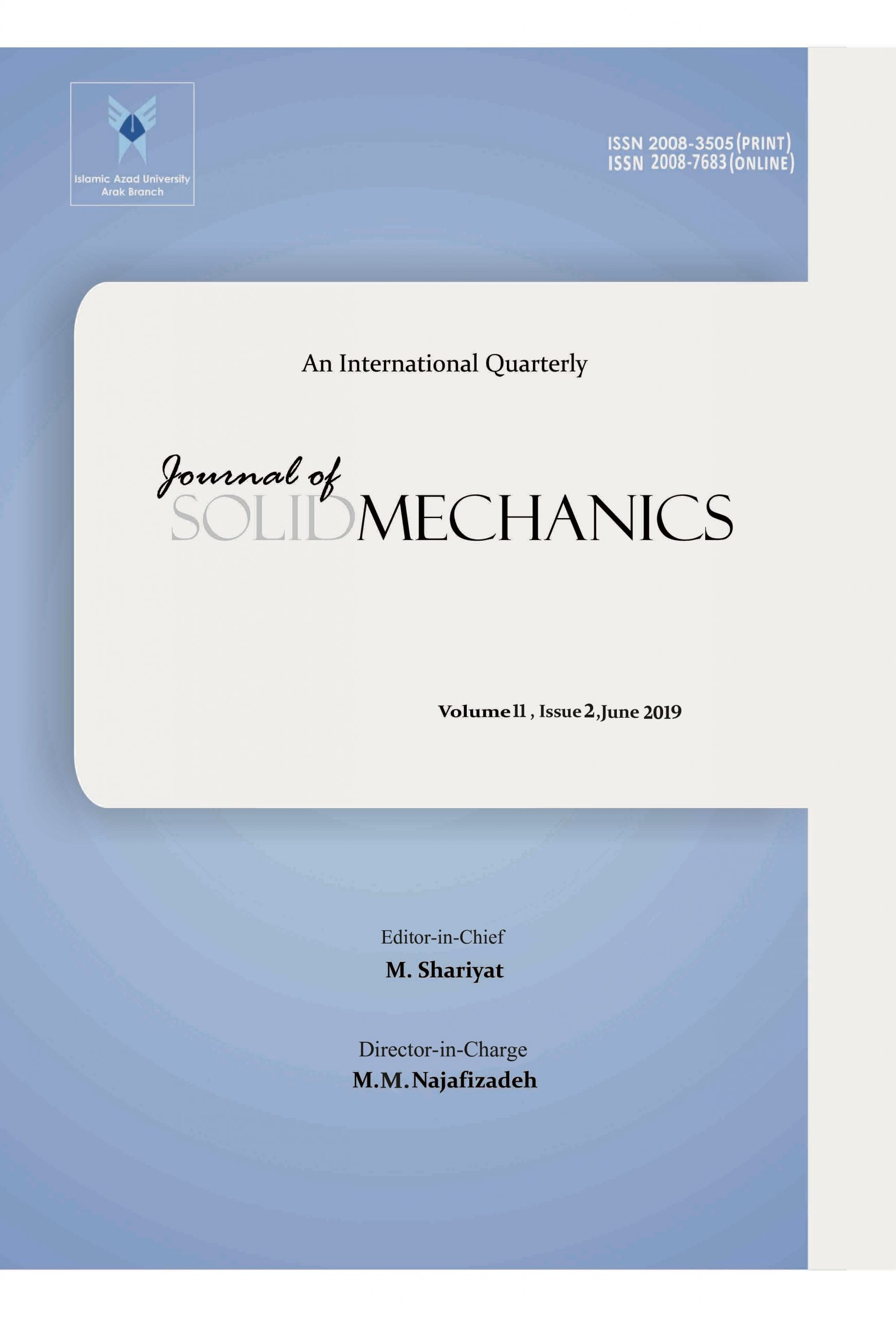 Journal of Solid Mechanics Journal of Solid