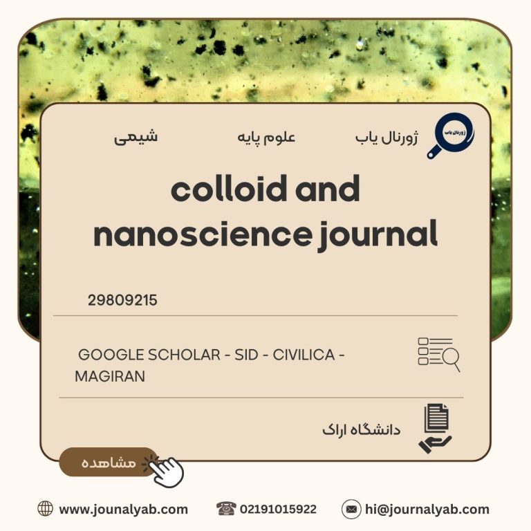 colloid and nanoscience journal