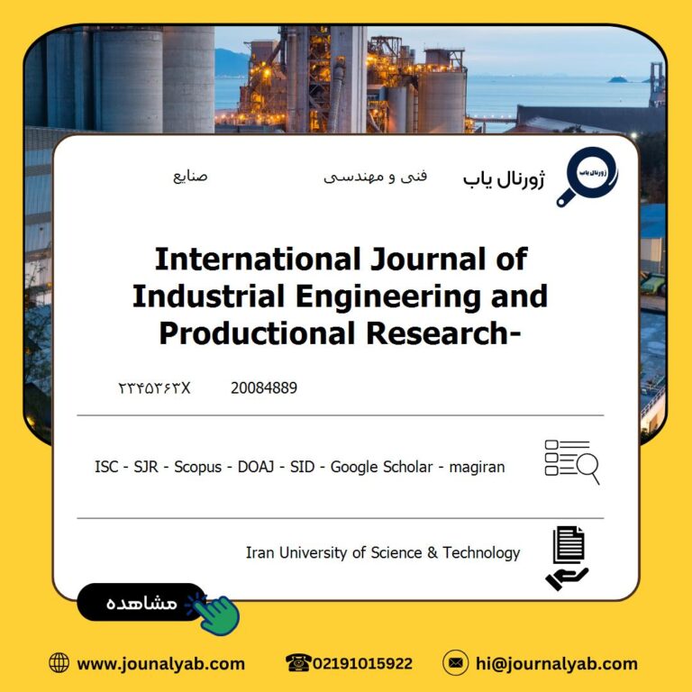 International Journal of Industrial Engineering and Productional Research-