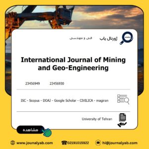 International Journal of Mining and Geo-Engineering