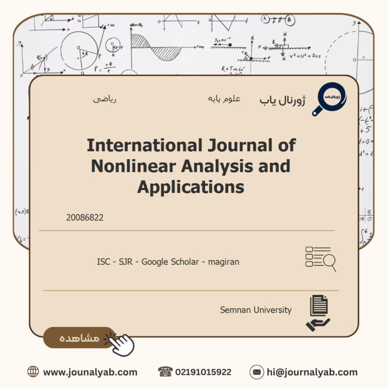 International Journal of Nonlinear Analysis and Applications
