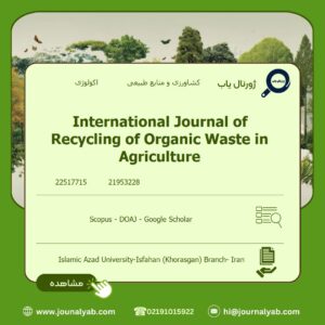 International Journal of Recycling of Organic Waste in Agriculture