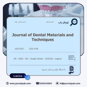 Journal of Dental Materials and Techniques